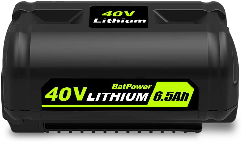 6.5AH OP40602 40V Lithium Battery for Ryobi 40V Battery 6Ah 5Ah 4Ah 3A BatPower