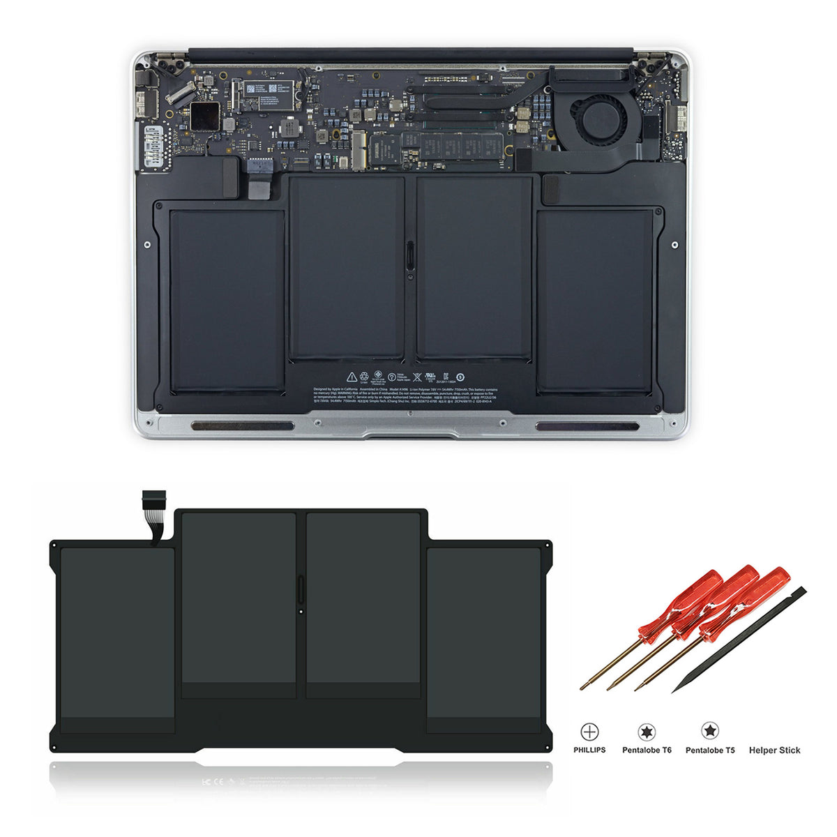 50Wh A1405 A1377 Battery for Mid 2011 Apple MacBook Air 13