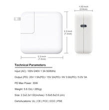 Load image into Gallery viewer, A1540 30W USB-C Charger with USB C cable for Apple MacBook Pro Air 30W USB-C Laptop Power Supply A1540 Ac Adapter