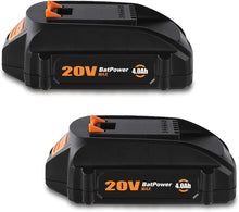 Load image into Gallery viewer, WA3575 20V 4.0Ah Compact Battery for WORX 20V Battery 2.0Ah 3.0Ah 1.5Ah WG630 WG322 WG543 WG163 WA3520 WA3525 WA3575 20V Lithium ion Battery