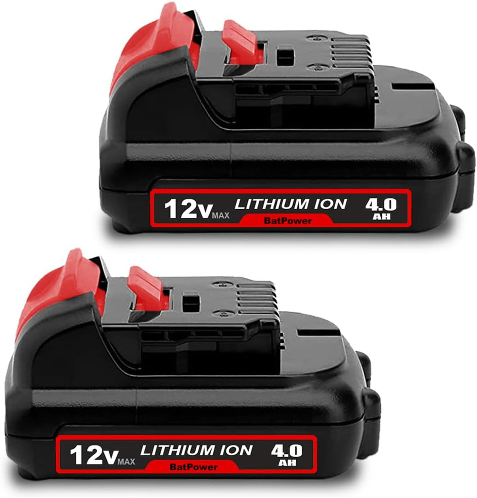 12V 4Ah DCB120 Battery Replacement for Dewalt 12V Max Battery 1.5Ah DCB120 2.0Ah DCB122 3.0Ah DCB124 Dewalt 12v Battery Lithium Ion 3Ah 2Ah 1.5Ah