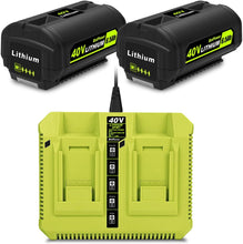 Load image into Gallery viewer, 6.5AH 40V Lithium Battery and Charger Combo for Ryobi 40V Battery with Charger Kit OP401 OP40602 OP40601 6Ah 5Ah 4Ah 3Ah Ryobi 40V Battery and Charger