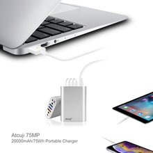 Load image into Gallery viewer, AT20DM 20000mAh Laptop Portable Charger 130W Power Delivery for MacBook Air 13 11 Power Bank Apple iPhone External Battery iPad Samsung Galaxy Google Tablet Smartphone(TSA Approved)