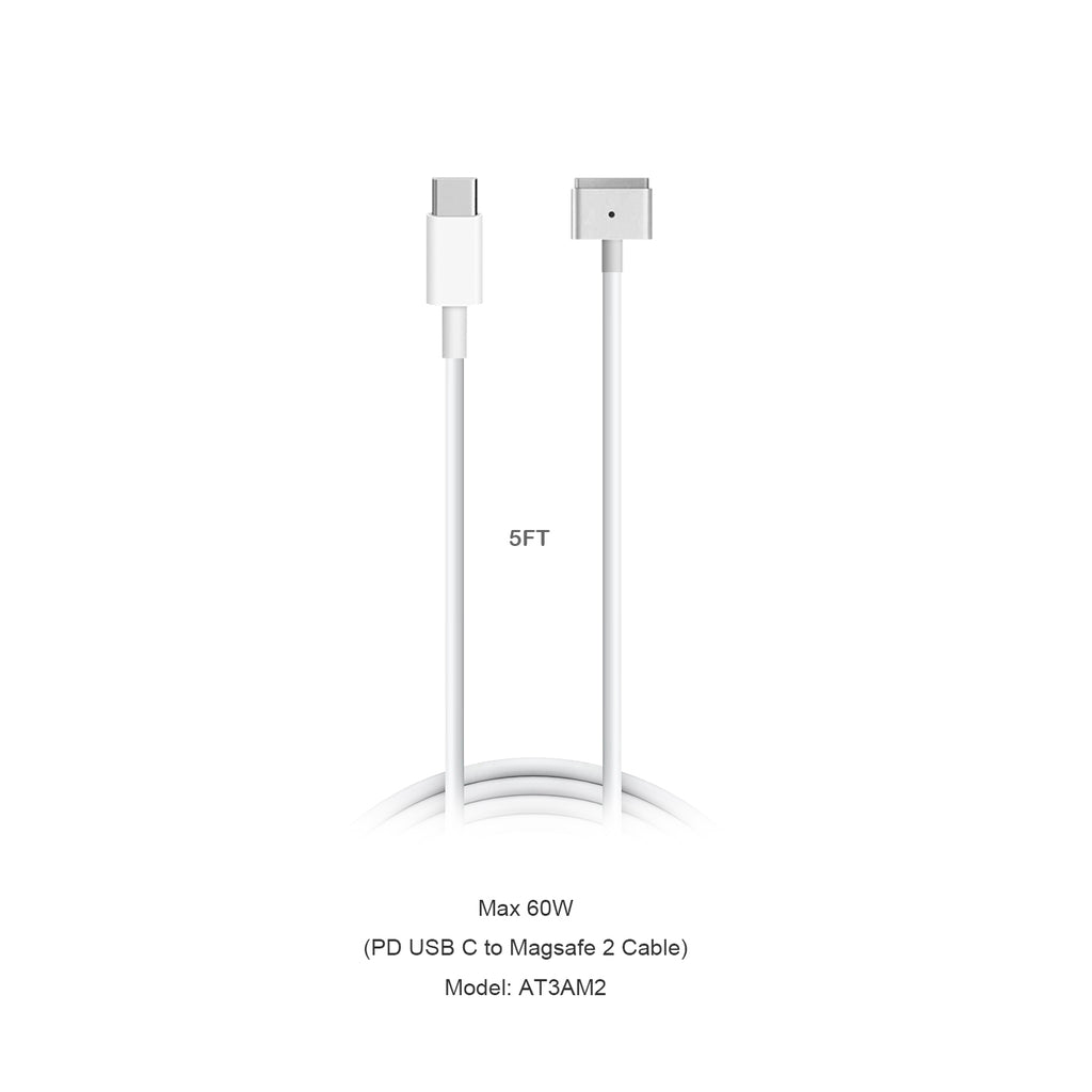 60W PD USB-C to Magsafe 2 1 Charger Charging cable for 2008-2012 MacBook Pro MacBook Air (60W PD to Magsafe Charger Charge cable)