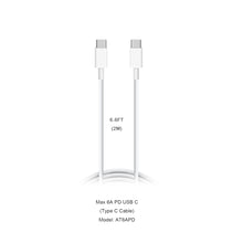 Load image into Gallery viewer, 6.6FT 140W 96W 87W 67W 61W 30W 29W USB C Charge Cable for Apple MacBook Pro Air laptops iPad tablets and iPhone Smartphones Charging Cable