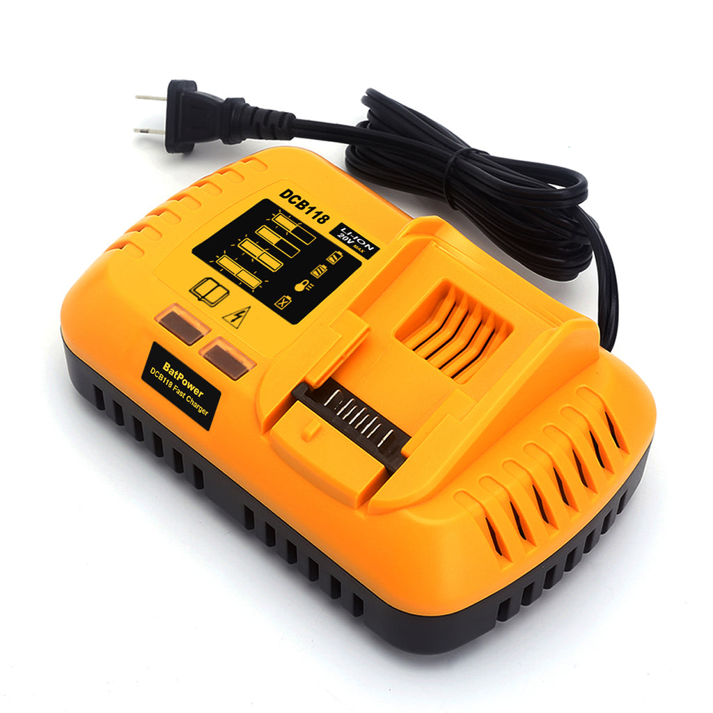 6.5Ah 20V Max Batteries with Charger Kit Replacement for Dewalt 20V Battery with Charger Combo DCB118 6Ah 5Ah 4Ah DCB206 DCB204 DCB205-2 Compatible with Dewalt 20v Battery and Charger