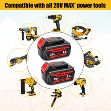 Load image into Gallery viewer, 20V 6.5Ah DCB206 Battery for Dewalt 20V Max Battery 6 Ah DCB206 5 Ah DCB205-2 4 Ah DCB204 Dewalt 20V MAX XR Battery Lithium Ion 6.0Ah 5.0Ah 4.0Ah