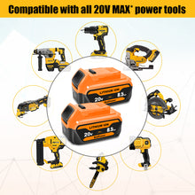 Load image into Gallery viewer, 20V 8.5Ah DCB207 Battery Replacement for Dewalt 20V Battery 7.0Ah 6.0Ah 5.0Ah 4.0Ah DCB206 DCB207 DCB204 Lithium Battery Dewalt 20v Max XR Battery