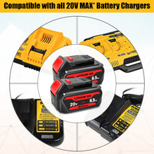 Load image into Gallery viewer, 20V 6.5Ah DCB206 Battery for Dewalt 20V Max Battery 6 Ah DCB206 5 Ah DCB205-2 4 Ah DCB204 Dewalt 20V MAX XR Battery Lithium Ion 6.0Ah 5.0Ah 4.0Ah