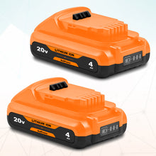 Load image into Gallery viewer, 20V MAX Compact Battery 4.0Ah DCB203 for Dewalt 20V Max Battery 2.0Ah DCB203-2 3.0Ah DCB230-2 4.0Ah DCB240-2 Dewalt 20V Compact Battery 2Ah 3Ah 4Ah