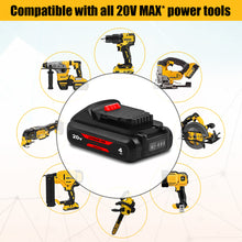 Load image into Gallery viewer, 20V MAX 4.0Ah DCB230 Compact Battery Replacement for Dewalt 20V Battery 3Ah DCB230 2Ah DCB203 1.5Ah DCB201 Dewalt 20V MAX XR 3.0Ah Lithium Battery