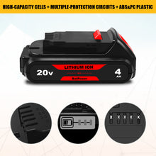 Load image into Gallery viewer, 20V MAX 4.0Ah DCB230 Compact Battery Replacement for Dewalt 20V Battery 3Ah DCB230 2Ah DCB203 1.5Ah DCB201 Dewalt 20V MAX XR 3.0Ah Lithium Battery