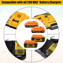 Load image into Gallery viewer, 4 Pack 20V 4.0Ah &amp; 6.5Ah DCB324 Battery Replacement for Dewalt 20V Max Batteries 6Ah 5Ah 4Ah 2Ah 3Ah DCB230 6Ah DCB206 DCB324 20V Max Battery DCB324