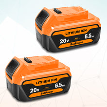 Load image into Gallery viewer, 4 Pack 20V 4.0Ah &amp; 6.5Ah DCB324 Battery Replacement for Dewalt 20V Max Batteries 6Ah 5Ah 4Ah 2Ah 3Ah DCB230 6Ah DCB206 DCB324 20V Max Battery DCB324