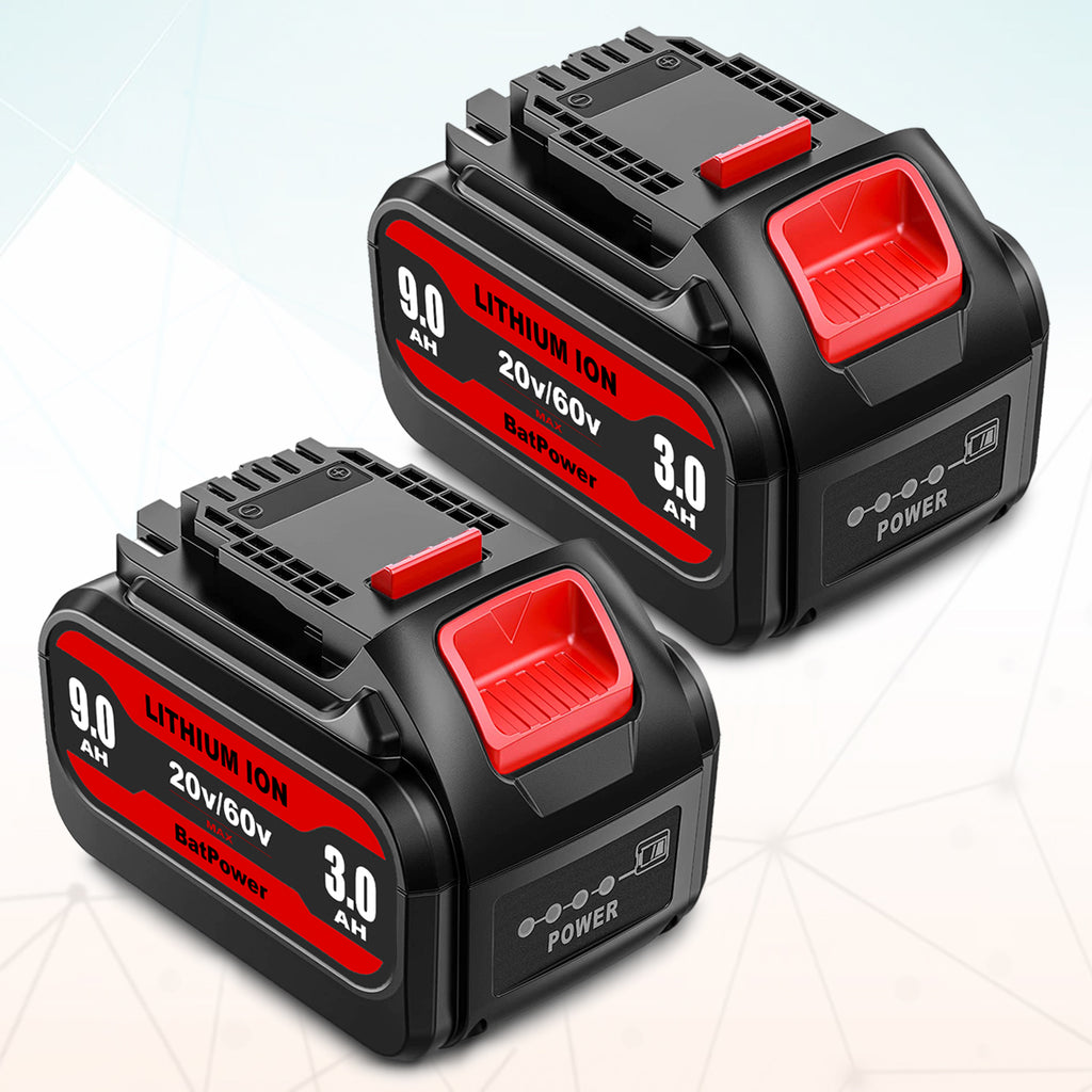 9.0Ah DCB606 20v/60v Max Battery Replacement for Dewalt 20v/60v Battery 6Ah 9Ah DCB606 DCB609 Battery Lithium Compatible with Dewalt 20v 60v Battery