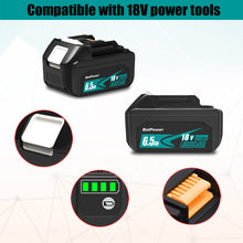 Load image into Gallery viewer, BL1840B 6.5Ah 18V Battery Replacement for Makita 18V 4.0Ah Battery 72Wh BL1840 BL1840B 3.0Ah 54Wh BL1830B BL1830 Compatible with Makita 18 Volts LXT Battery 4Ah 3Ah