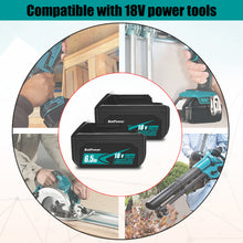 Load image into Gallery viewer, BL1860B 6.5Ah 18 Volt Lithium ion Battery for Makita 18V Battery 6.0Ah 5.0Ah 4.0Ah 3.0Ah 2.0Ah BL1860B BL1850B BL1840B BL1830B BL1820B Compatible with Makita 18V LXT Battery