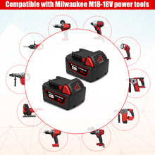 Load image into Gallery viewer, 48-11-1880 18V 9.0AH High Capacity Battery Replacement for Milwaukee 18V Lithium XC Battery M18 8.0Ah 144Wh 6.0Ah 108Wh 5.0Ah 90Wh