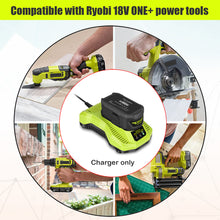 Load image into Gallery viewer, P117 18V Lithium Battery Rapid Charger Replacement for Ryobi 18V ONE+  Battery Charger P117 P118, Compatible with Ryobi 18V 6Ah 5Ah 4Ah 3Ah 2Ah 1.5Ah Battery Fast Charger