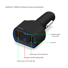 Load image into Gallery viewer, 120W Laptop Car Charger High Power Delivery for HP Laptop Car Charger Asus DC 12v-24v Auto Charger Vehicle Charger CCH2