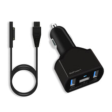 Load image into Gallery viewer, CCS 110W Surface Car Charger for Microsft Surface Pro Laptop Book Go Power Supply Ac Adapter with dual QC USB Ports Fast Charging for Tablets and Smartphones.