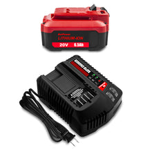 Load image into Gallery viewer, 6.5Ah CMCB204 20V V20 Battery with Charger Combo Replacement for CRAFTSMAN 20V Battery and Charger Kit CBCB104 20V 6.0Ah CMCB206 4.0Ah CMCB204