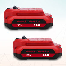 Load image into Gallery viewer, 4.0Ah CMCB202 20V V20 Compact Batteries with Charger Combo Replacement for CRAFTSMAN 20V V20 Battery and Charger Kit CMCB104 20V 1.5Ah CMCB201-2 2.0Ah