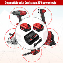 Load image into Gallery viewer, 6.5Ah CMCB204 20V V20 Battery with Charger Combo Replacement for CRAFTSMAN 20V Battery and Charger Kit CBCB104 20V 6.0Ah CMCB206 4.0Ah CMCB204