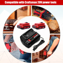 Load image into Gallery viewer, 4.0Ah CMCB202 20V V20 Compact Batteries with Charger Combo Replacement for CRAFTSMAN 20V V20 Battery and Charger Kit CMCB104 20V 1.5Ah CMCB201-2 2.0Ah