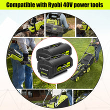 Load image into Gallery viewer, 6.5AH 40V OP4040 OP40404 Lithium Battery for Ryobi 40V Battery 4.0Ah Compatible with Ryobi 40v 3.0Ah OP40301 2.6Ah OP40261 2.0Ah OP40201 Battery