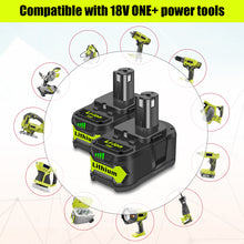 Load image into Gallery viewer, RB18L50 6.5Ah 18 Volt Lithium-Ion High Capacity Battery for Ryobi 18V 5.0Ah Battery RB18L50 Compatible with Ryobi 18 Volt ONE+ Battery 5Ah 4Ah 3Ah