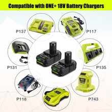 Load image into Gallery viewer, P190 18 Volt 4.0Ah Compact Battery for Ryobi 18V Battery 3.0Ah 2.0Ah 1.5Ah P190 P191 PBP003 PBP006 P189 PBP002 Compatible with Ryobi 18 Volt ONE+ Battery 2Ah 36Wh 1.5Ah 27Wh 3Ah 54Wh