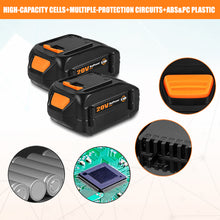 Load image into Gallery viewer, WA3578 20V 6.5Ah Extended Capacity Lithium ion Battery for WORX 20V Battery 6.0Ah 5.0Ah 4.0Ah 3.0Ah 2.0Ah WG630 WG322 WG543 WG163 WA3578 20V Battery