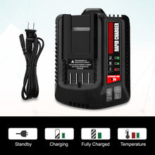 Load image into Gallery viewer, 20V V20 Battery Charger CMCB104 for Craftsman V20 20V 6Ah CMCB206 4Ah CMCB204 5Ah CMCB205 9Ah CMCB209 2Ah CMCB202 CMCB201 V20 Lithium Battery Charger