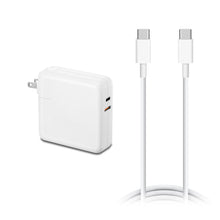 Load image into Gallery viewer, 87W 67W 61W USB-C Charger with USB C cable for Apple MacBook Pro Air 87W 67W 61W USB-C Laptop Power Supply A1719 Ac Adapter with QC USB Port