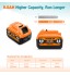 BatPower 2 Pack 9Ah 20V/60V Battery DCB609 Replacement for Dewalt 20v/60v Max Battery 9.0Ah 6.0Ah DCB609-2 DCB606-2 20v 60v Battery Compatible with Dewalt 9 Ah 20v/60v Battery